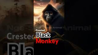 3D Animated Crested Black Monkey youtubeshorts animals [upl. by Greenleaf]