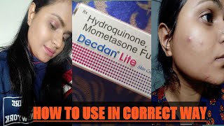 How to use decdan lite creamcorrect wayno harmfulkanpuriyaquuen [upl. by Helbonia806]