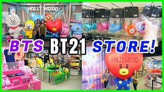 BTS STORE in Hollywood BT21amp Line Friends  VLOGTOBER DAY 2 [upl. by Enobe342]