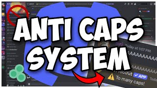 NEW  How to make an ANTI CAPS SYSTEM for your Discord Bot  Discordjs V14 [upl. by Aremaj]