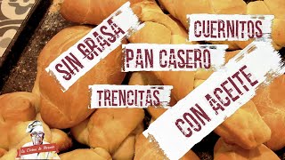 COMO HACER PAN CASERO sin grasa 🥖🥨 Fácil Y Rápido [upl. by Kuska]