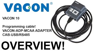 VACON 10 Programming  comunication adapter overview VACONADPMCAA  CABUSBRS485 AdapterCable [upl. by Oiligriv677]