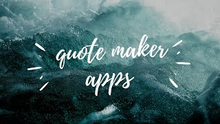 6 Best app for quote maker 2020 [upl. by Annahtur]