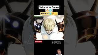 Saitama vs genos fight Saitama onepunchman animeedit [upl. by Farrel720]