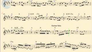 Violin  Santeria  Sublime  Sheet Music Chords and Vocals [upl. by Castera96]