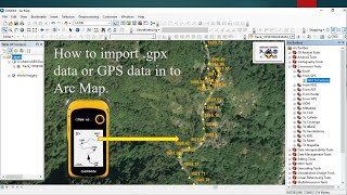 How to import gpx data data in ArcGisGPS data add on arc Map [upl. by Myriam257]