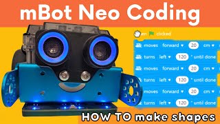 mBot Neo Coding  Encoder Motor  Making Shapes  How to program mBot Neo mBot2  Makeblock Robot [upl. by Demy]