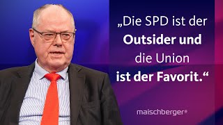 Peer Steinbrück über Merkel die Wahlchancen für die SPD und den UkraineKrieg  maischberger [upl. by Odnesor390]