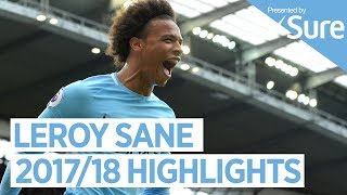 LEROY SANE  GOALS SKILLS AND MORE  Best of 201718 [upl. by Elish]