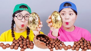 Sobremesa Maltesers De Ovo De Chocolate Mukbang DONA [upl. by Porcia117]