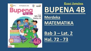 BUPENA MERDEKA 4B  MATEMATIKA  Hal 72  73  Bab 3  LATIHAN 2 [upl. by Lorelle88]