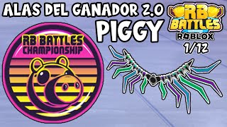 ALAS DEL GANADOR 20 CONSIGUE PRIMER EMBLEMA en PIGGY  EVENTO ROBLOX RB BATTLES 3 🏆 [upl. by Clari]