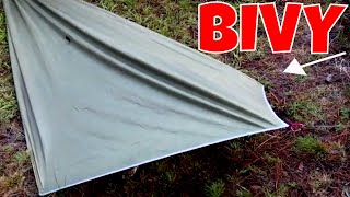 HOW TO SET UP THE BIVY BAG TARP SHELTER [upl. by Perreault]