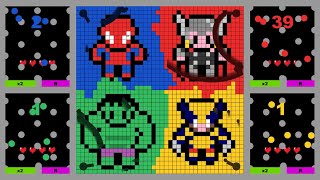 Multiply or Release  MARVEL Teams  Algodoo Marble Race [upl. by Ahselef]