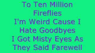 Owl City  Fireflies lyrics video [upl. by Onitselec]