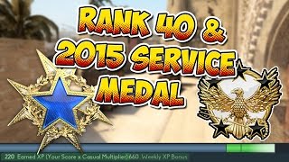 CSGO  Reaching Global General Rank 40 amp The 2015 Service Medal [upl. by Roux143]