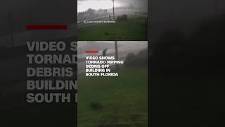 Video shows tornado ripping debris off building in South Florida [upl. by Iggem]