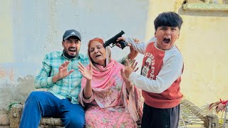 Fake gun 🔫 prank with dadu 😳  Dadu serious ho gai 🥹  Ali ko bht Mara 😭 [upl. by Euphemiah239]