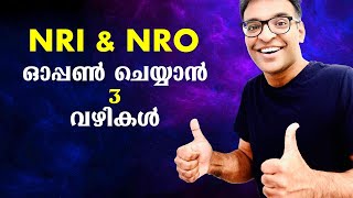 How to open bank account for NRIs  3 ways to open NRE and NRO accounts Malayalam [upl. by Asselim]