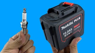 Plug the spark plug into the battery and see the results Genius invention [upl. by Aiyt]