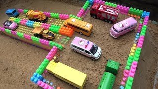 Garage Construction Cars Toys for Children  Dump Truck Bulldozer Sand Trucks for Kids amp Toddlers [upl. by Morena]