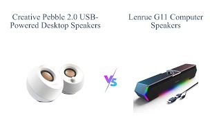 Creative Pebble 20 USB Speakers vs LENRUE G11 PC Speakers 🎶 [upl. by Alaine]