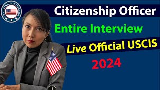 US Citizenship Interview  OFFICIAL USCIS N400 Naturalization Test [upl. by Nigle703]