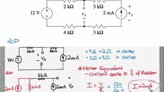 Thevenin and Norton Equivalent Exchange Example [upl. by Ariahs664]