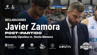 DECLARACIONES · Javier Zamora Inveready Gipuzkoa vs Hestia Menorca [upl. by Acinnor377]