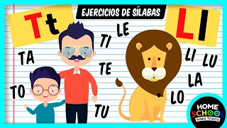 Sílabas TA TE TI TO TU  LA LE LI LO LU Ejercicios  Educación para Niños  Homeschool Para Todos [upl. by Dnomaj]