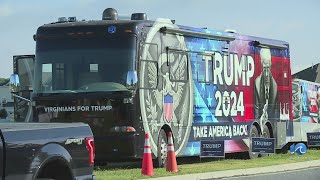 Trump supporters line up as early as 15 hours ahead of rally in Chesapeake [upl. by Dedrick]