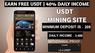 Usdt Earning Site  Earn Free Usdt  Best Usdt Investment site  New Usdt Mining  Usdt Earning [upl. by Bremer247]