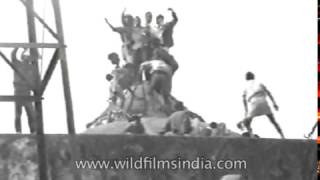 Demolition of Babri Masjid in Ayodhya  Historic archival footage [upl. by Rhoads957]