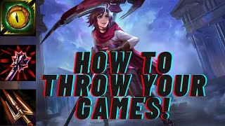 HOW TO THROW YOUR GAMES  Thanatos Jungle Smite Conquest [upl. by Drusi]