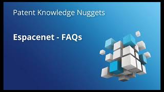 Espacenet – FAQs [upl. by Eenalem]