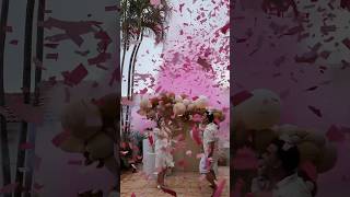 The best confetti gender reveal ever💕✨ genderreveal [upl. by Direj]