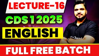 CDS12025 English  Complete English For CDS 1 2025 Exam  Strategy To Score Good Marks In CDS Exam [upl. by Schlessel]