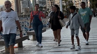 A walk in Benidorm beach today 3rd of November 2024 in Benidorm 🇪🇸 [upl. by Ynaffat]