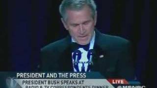 Bush at White House Press Dinner 2007 [upl. by Wyatan]