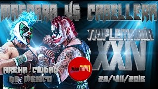 PSYCHO CLOWN VS PAGANO MÁSCARA CONTRA CABELLERA TRIPLEMANIA XXIV LUCHA SANGRIENTA [upl. by Asirret159]