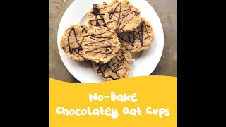 Chocolate Oat Cups  No Bake Tasty Snack Recipe [upl. by Anaed]