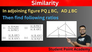 In adjoining figure PQ perpendicular BC AD perpendicular BC then find following ratios [upl. by Eldreeda158]