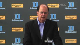 Dukes David Cutcliffe on the upcoming game against Kansas [upl. by Eiger]