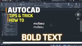 AutoCAD How To Bold Text Tutorial [upl. by Carothers]