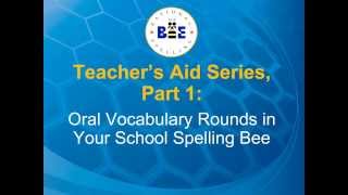 Teachers Aid Series Part 1 Vocabulary in Your Bee [upl. by Bakki]