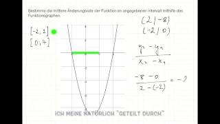 Mittlere Änderungsrate am Graphen bestimmen [upl. by Jerrold]