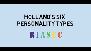 Hollands Personality Types [upl. by Cann]