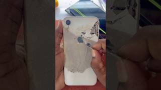 iPhone XR backside glass break😲😲￼ trending tech techjashuva shorts viralshorts [upl. by Thordis845]