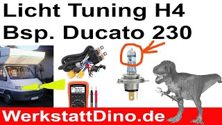 Ducato 230 Licht Tuning  Optimierung der H4 Scheinwerfer [upl. by Ryle]