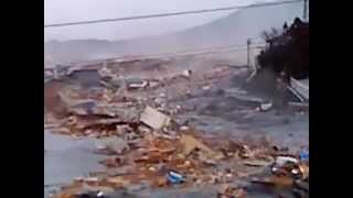 2011 Japan Tsunami ascending the river in Kesennuma extended [upl. by Girard468]